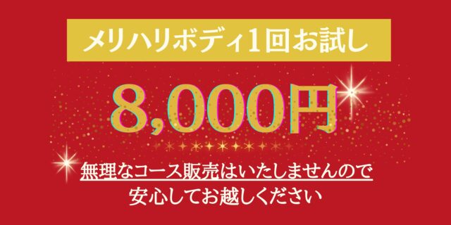 メリハリボディ１回お試しクーポン画像
