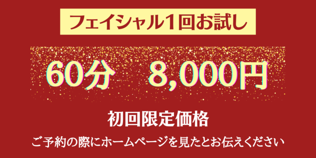 フェイシャル１回お試し