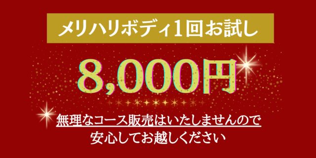 メリハリボディ１回お試しクーポン画像